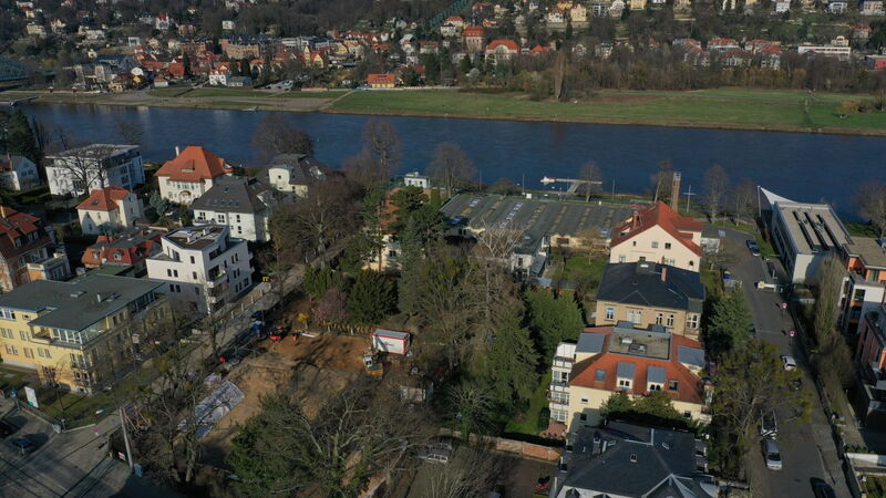 Baufortschritt von oben Jüngststraße