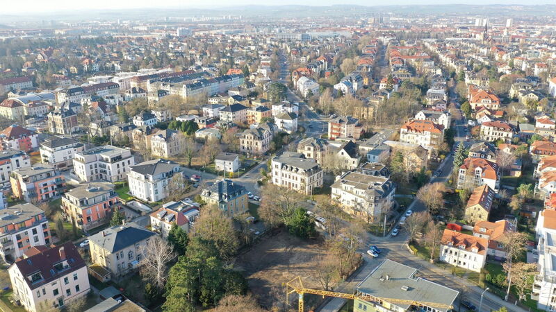 Baufeld von oben Jüngststraße