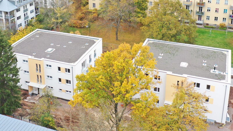 Fertigstellung Fassaden, Innenausbau Lugaer Straße 3d,3e