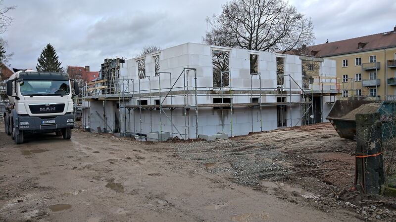 Rohbau Fortschritt Lugaer Straße 3d,3e