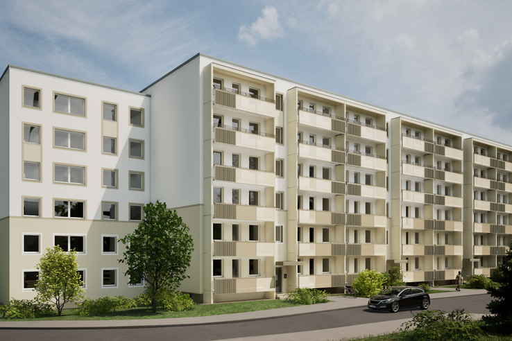 Ab September -sanierte 3-Zimmer-Wohnung im EG - WBS notwendig