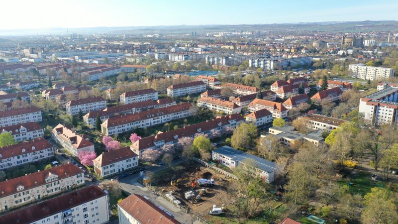 Baustelleneinrichtung WiD-Bauvorhaben Schrammsteinstraße