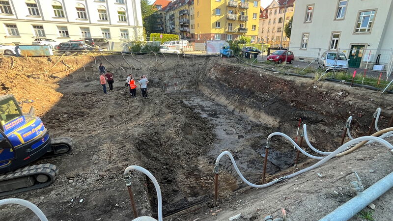 Baugrube Braunsdorfer Straße