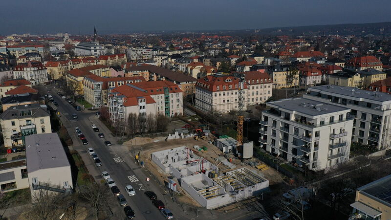 Baufortschritt von oben